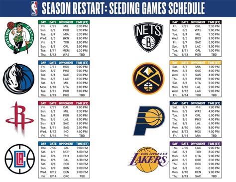 nba game schedule